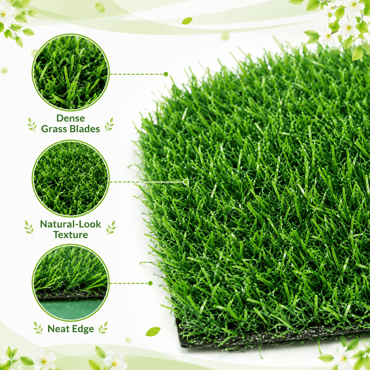 Artificial Grass roll 0.7in-Height 2colors 7ft-width