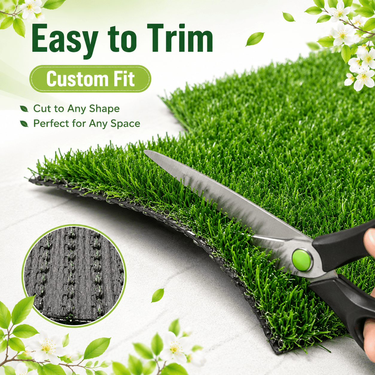 Artificial Grass roll 0.7in-Height 2colors 7ft-width