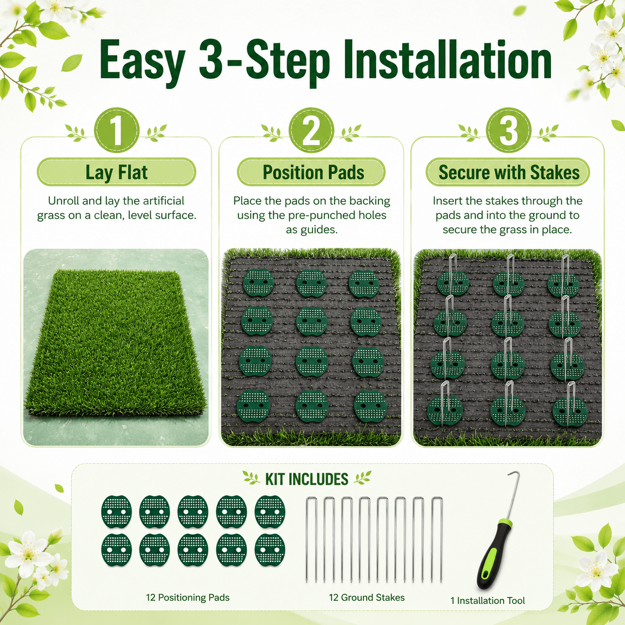 Artificial Grass roll 0.7in-Height 2colors 7ft-width