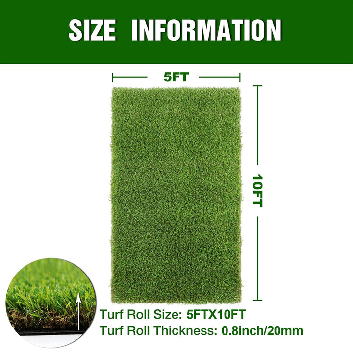 Artificial Grass roll 0.7in-Height 4colors 5ft-width