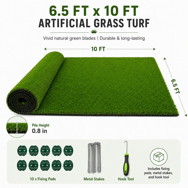 Artificial Grass roll 0.7in-Height 4colors 6.5ft-width