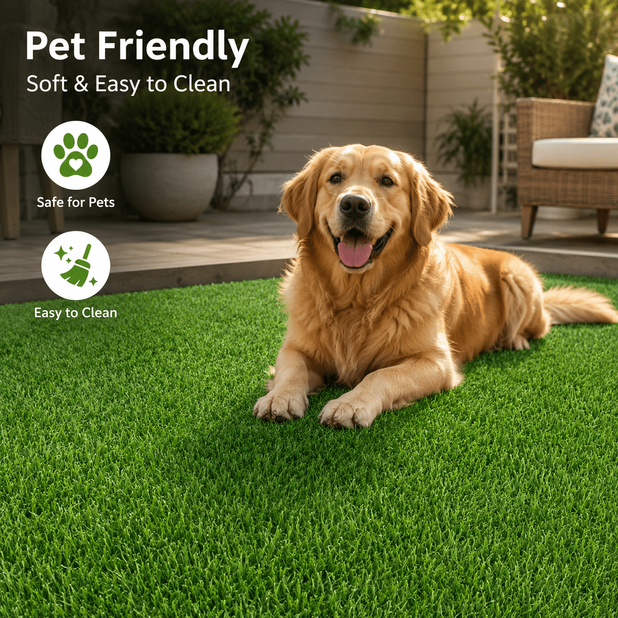 Artificial Grass roll 0.7in-Height 2colors 6ft-width