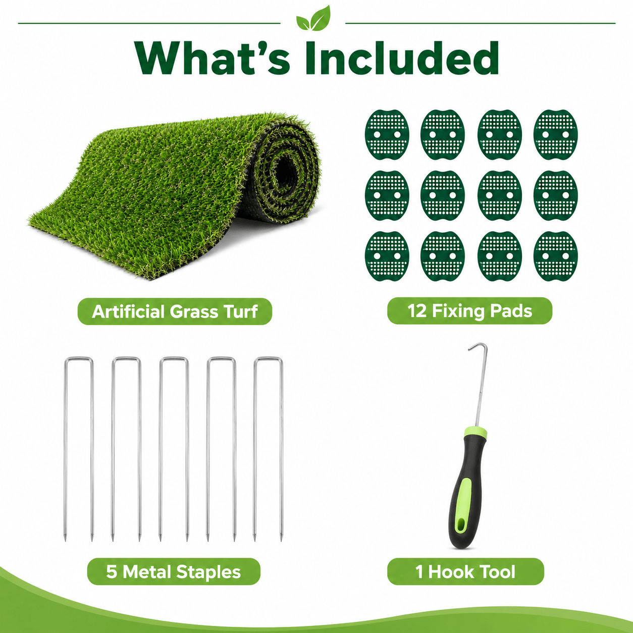 Artificial Grass roll 0.7in-Height 4colors 5ft-width