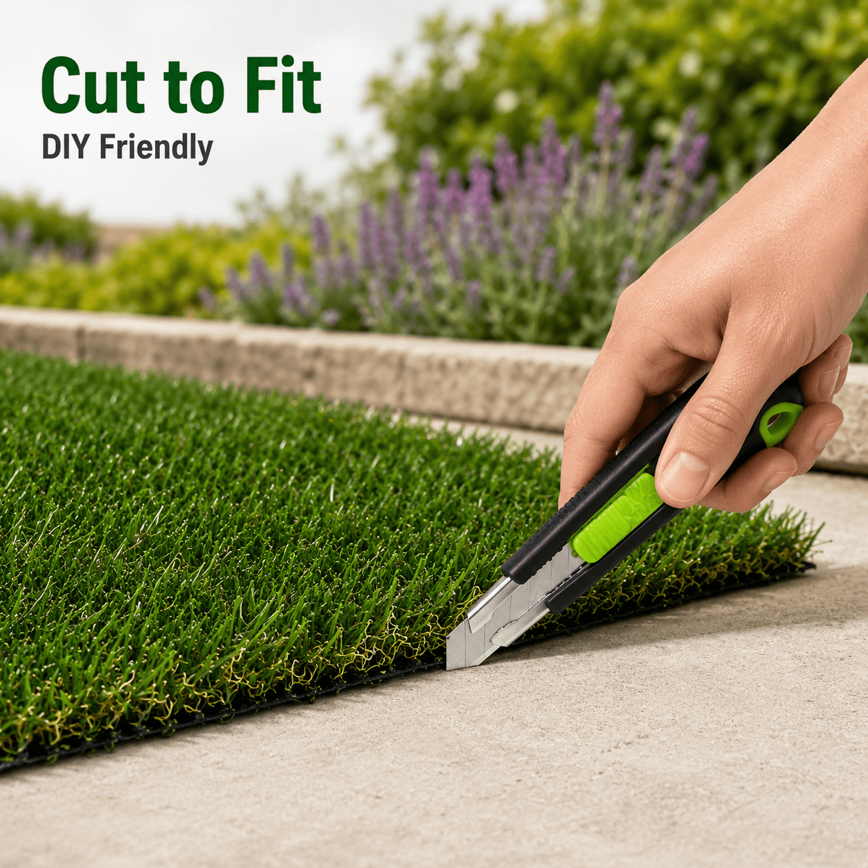 Artificial Grass roll 0.7in-Height 4colors 5ft-width