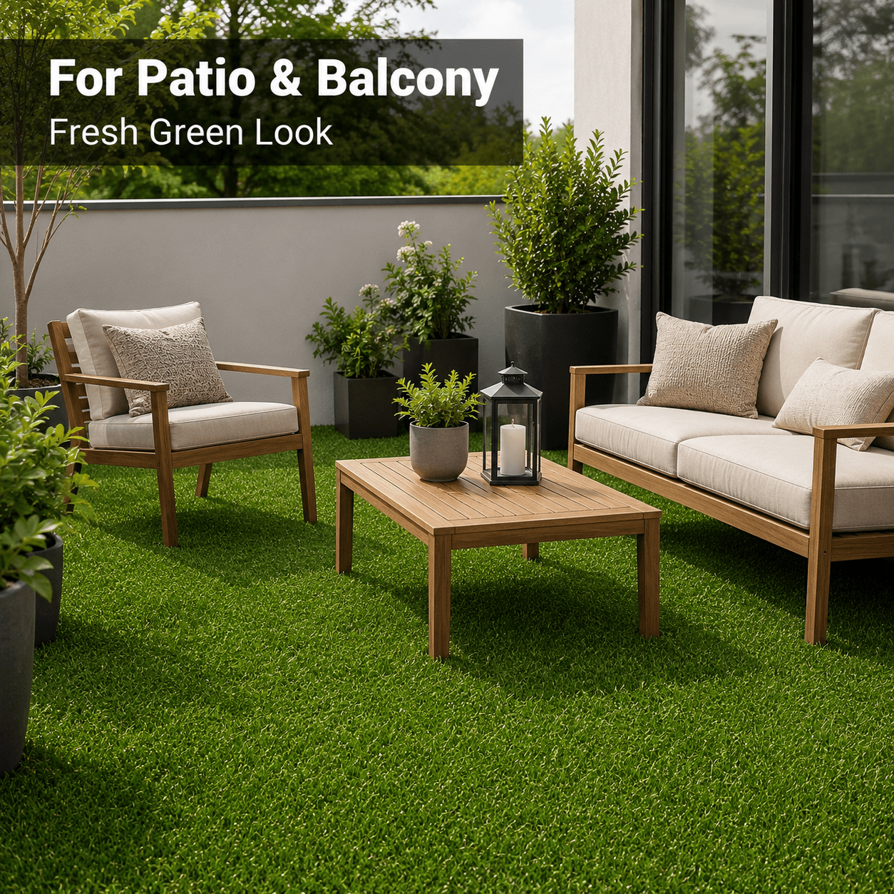 Artificial Grass roll 0.7in-Height 4colors 5ft-width