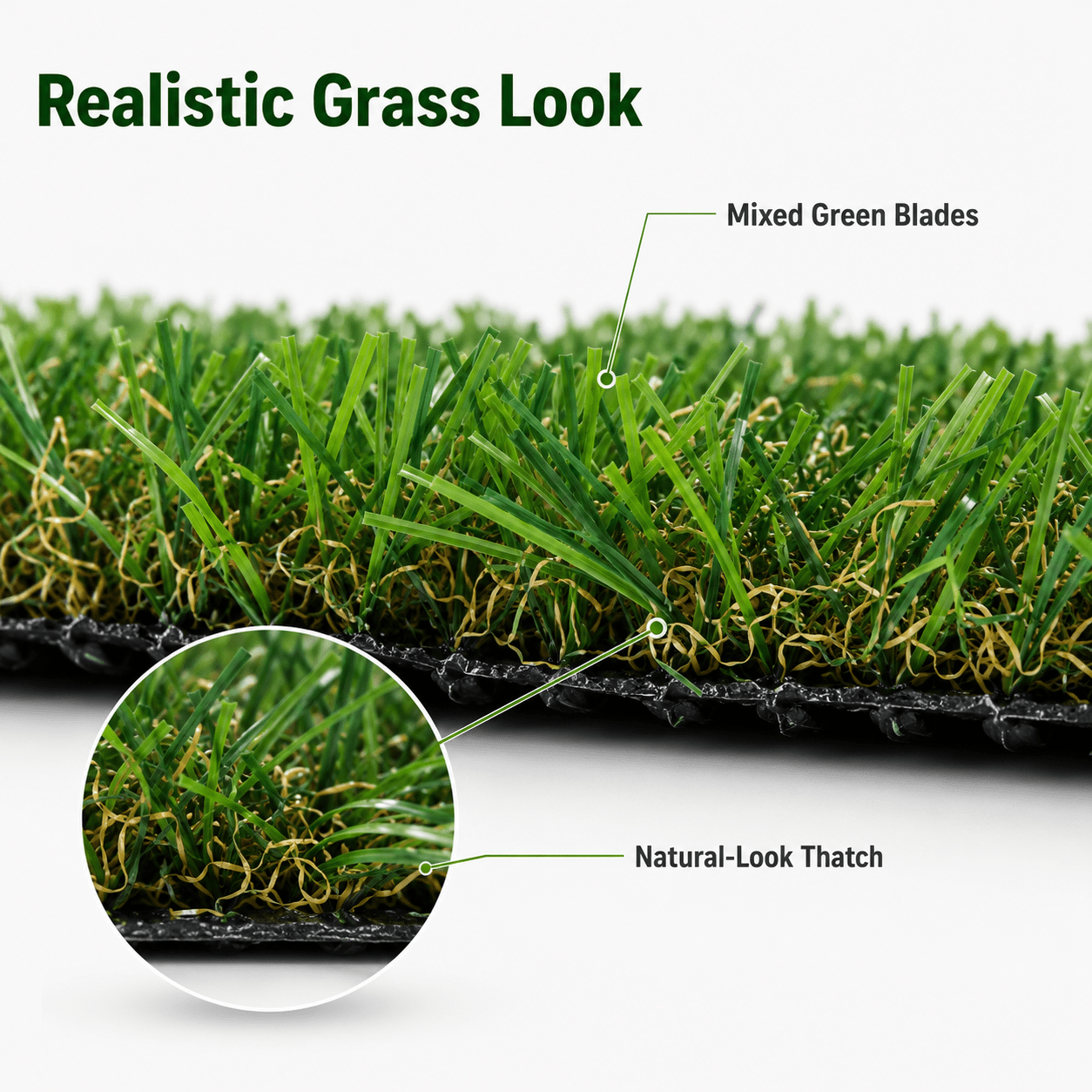 Artificial Grass roll 0.7in-Height 4colors 5ft-width
